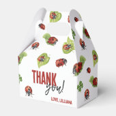 Little Lady Ladybug Birthday Party, elke leeftijd Bedankdoosjes (Voorkant Zijde)