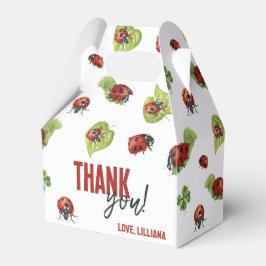 Little Lady Ladybug Birthday Party, elke leeftijd Bedankdoosjes