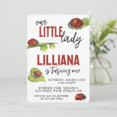 Little Lady Ladybug Birthday Party, elke leeftijd Kaart (Staand voorkant)