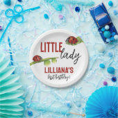 Little Lady Ladybug Birthday Party, elke leeftijd Papieren Bordje (Feest)