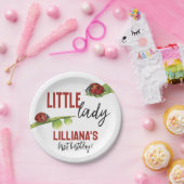 Little Lady Ladybug Birthday Party, elke leeftijd Papieren Bordje (Feest)
