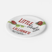 Little Lady Ladybug Birthday Party, elke leeftijd Papieren Bordje (Gekanteld)