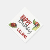 Little Lady Ladybug Birthday Party, elke leeftijd Servet (Hoek)