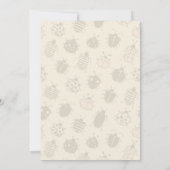 Little Lady Ladybug Girl Baby shower Invitation Kaart (Achterkant)