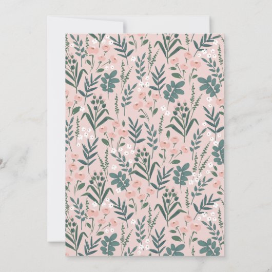 Little Lady Ladybug & Leaves Girl Baby shower Kaart (Achterkant)