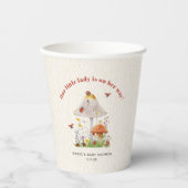 Little Lady Ladybug Mushroom Flowers Baby shower Papieren Bekers (Voorkant)