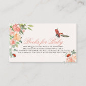 Little Lady Ladybug Roses Baby Shower Book Request Informatiekaartje (Voorkant)