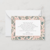 Little Lady Ladybug Roses Baby Shower Thank You Notitiekaartje (Achterkant)