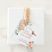 Little Lady Ladybug Rozen Meisje Baby shower Bedankjes Labels (In situ)