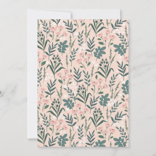 Little Lady Ladybug Rozen Meisje Baby shower Kaart (Achterkant)