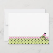 Little Lady Ladybug Theme Dank u wel Notitiekaartje (Achterkant)