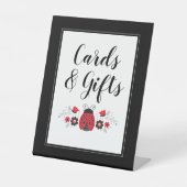 Little Lady lieveheersbeestje meisje Baby shower Reclamebord Met Voetstuk (Voorkant)