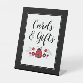 Little Lady lieveheersbeestje meisje Baby shower Reclamebord Met Voetstuk