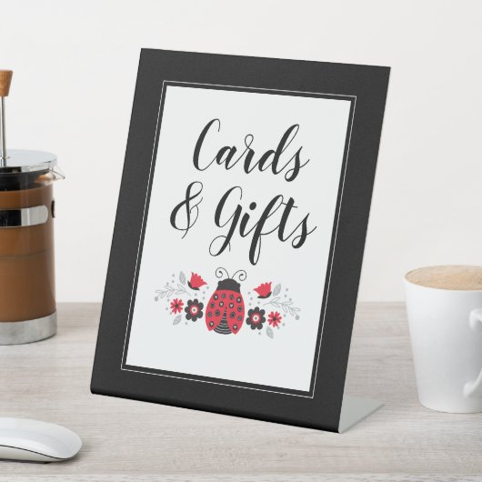 Little Lady lieveheersbeestje meisje Baby shower Reclamebord Met Voetstuk (Insitu)