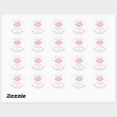 Little Lady Lips illustratie eerste verjaardag Ronde Sticker (Vel)