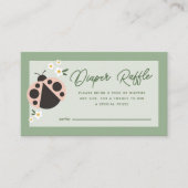Little Lady Love Bug Sage Groene Luier Raffle Informatiekaartje (Voorkant)