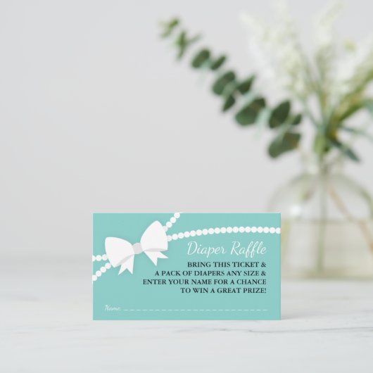 Little Lady Luier Raffle Ticket Informatiekaartje (Staand voorkant)