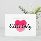 Little Lady New Baby Card (Staand voorkant)