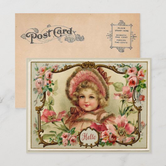 Little Lady  Reproduction Briefkaart (Voorkant / Achterkant)