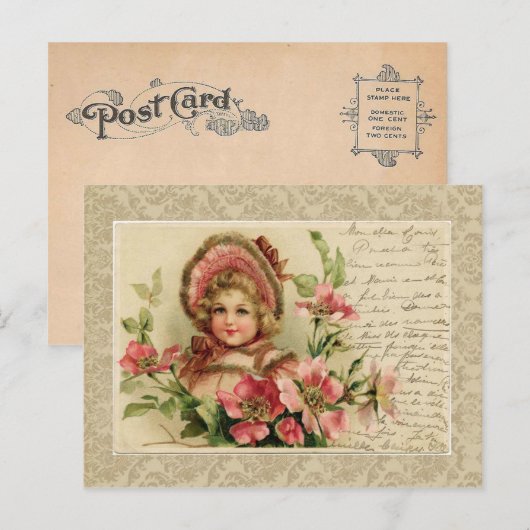 Little Lady  Reproduction Briefkaart (Voorkant / Achterkant)