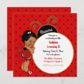 Little Ladybug African American Girl Red Black Kaart (Voorkant / Achterkant)