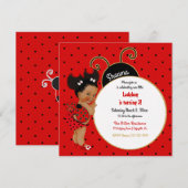 Little Ladybug African American Girl Red Black Kaart (Voorkant / Achterkant)