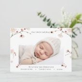 Little Ladybug Baby Meisje Geboorte Aankondiging (Staand voorkant)