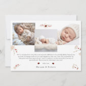 Little Ladybug Baby Meisje Geboorte Aankondiging (Achterkant)