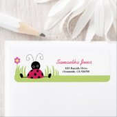 Little Ladybug Baby shower Address Label (Insitu)