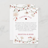 Little Ladybug Baby shower Bedankkaart (Voorkant / Achterkant)