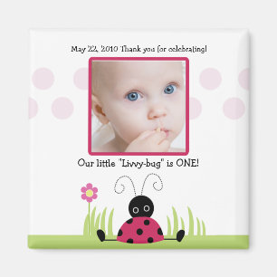 Little Ladybug Baby shower/Birthday Favor Magnet