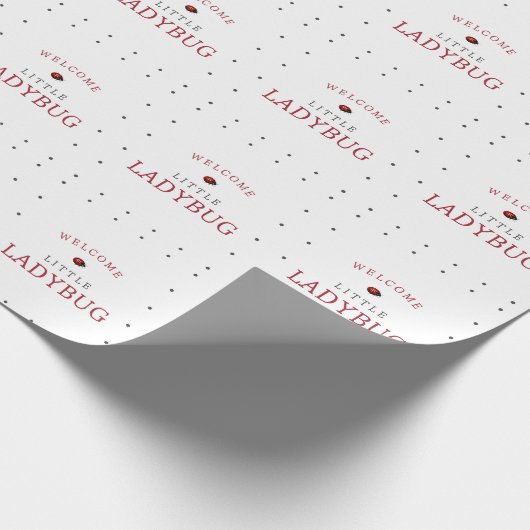 Little Ladybug Baby shower Cadeaupapier (Hoek)