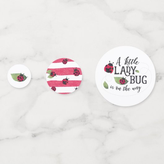 Little Ladybug Baby shower Confetti (Voorkanten)