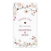 Little Ladybug Baby shower Dank u Sticker (Voorkant)