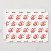 Little Ladybug Baby shower Party Foto Kaart (Achterkant)