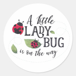 Little Ladybug Baby shower Sticker