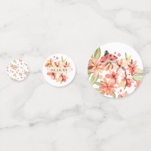 Little Ladybug | Baby shower voorjaarsbijeenkomst Confetti (Achterkanten)