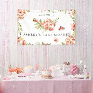 Little Ladybug   Baby shower Welkomstbanner Spandoek
