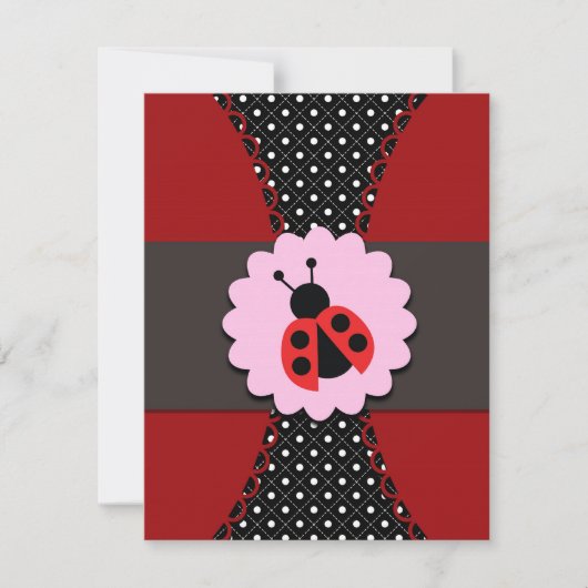 Little Ladybug Birthday Invitation for Kids Kaart (Voorkant)