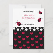 Little Ladybug Birthday Invitation Kaart (Voorkant)
