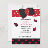 Little Ladybug Birthday Invitation Kaart (Voorkant)