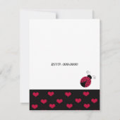 Little Ladybug Birthday Invitation Kaart (Achterkant)
