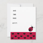 Little Ladybug Birthday Invitation Kaart (Achterkant)