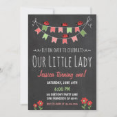 Little Ladybug Birthday Invitation Kaart (Voorkant)