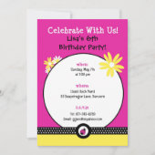 Little Ladybug Birthday Party Editable Invitation Kaart (Voorkant)