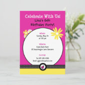 Little Ladybug Birthday Party Editable Invitation Kaart (Staand voorkant)