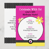 Little Ladybug Birthday Party Editable Invitation Kaart (Voorkant / Achterkant)