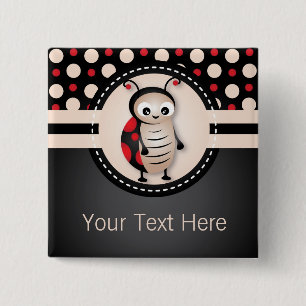 Little Ladybug Birthday Party Favor Button