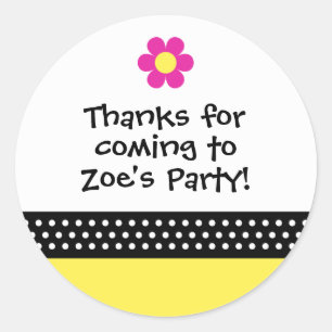 Little Ladybug Birthday Party Favor Sticker