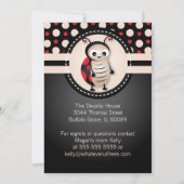 Little Ladybug Birthday Party Invitation Kaart (Achterkant)